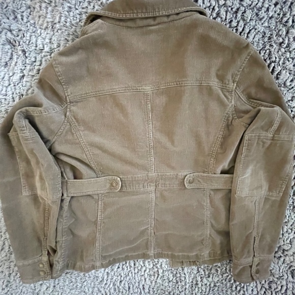 Corduroy zip/snap jacket - tan color - Picture 2 of 3